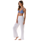Lotus and Luna White Wide Leg Cotton Pants
