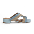 Bruno Menegatti Verina Sandals Straw Blue Cream