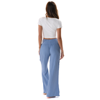 Lotus and Luna Denim Blue Wide Leg Cotton Pants