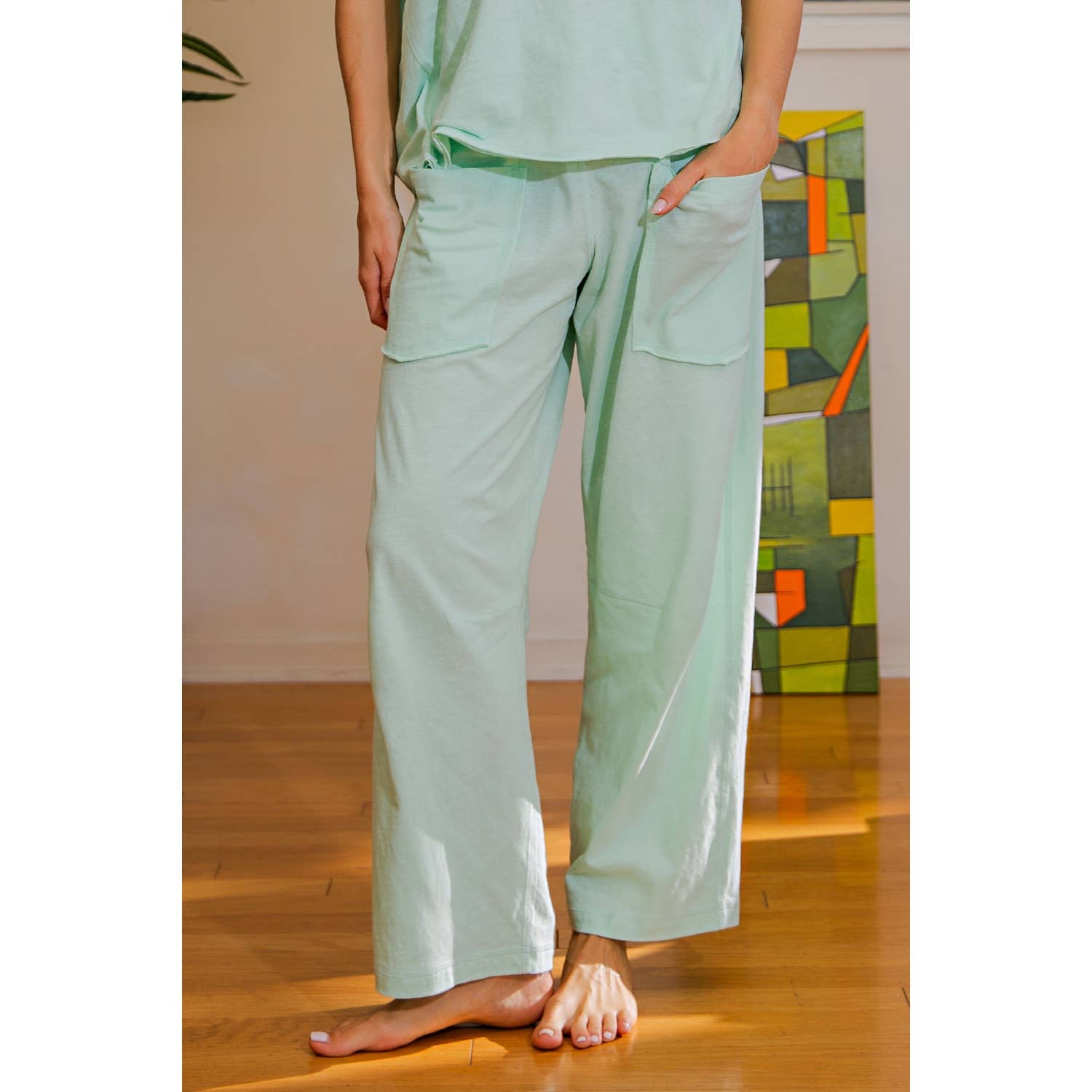 COTTON SLUB BARREL PANT
