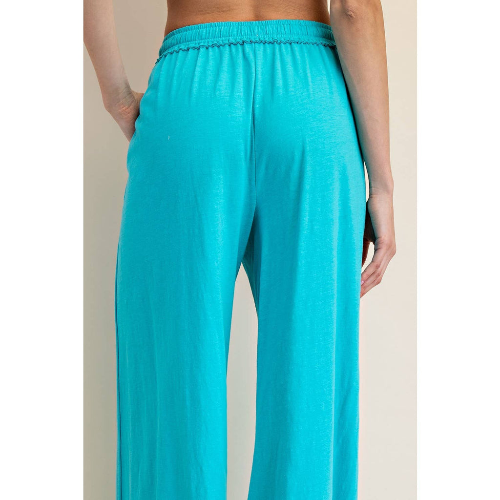 COTTON SLUB LOUNGING WIDE PANT