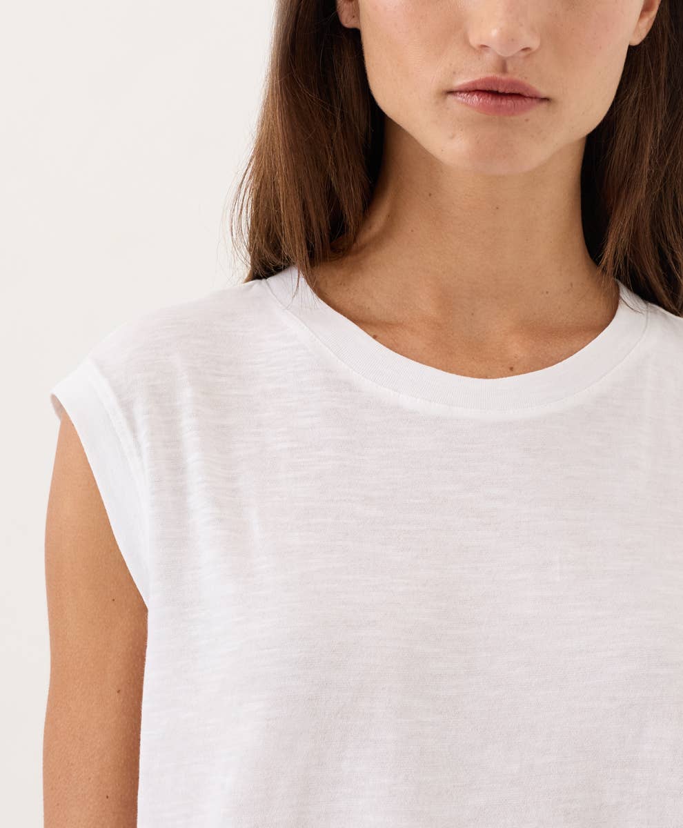 PACT Organic Cotton  Featherweight Slub Relaxed Muscle Tee