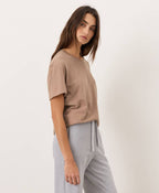 PACT Organic Cotton Women's Featherweight Slub Relaxed Crewneck Tee
