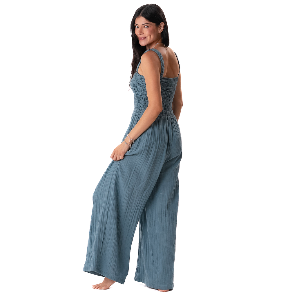 Lotus and Luna New Moon Blue Sundial Jumpsuit