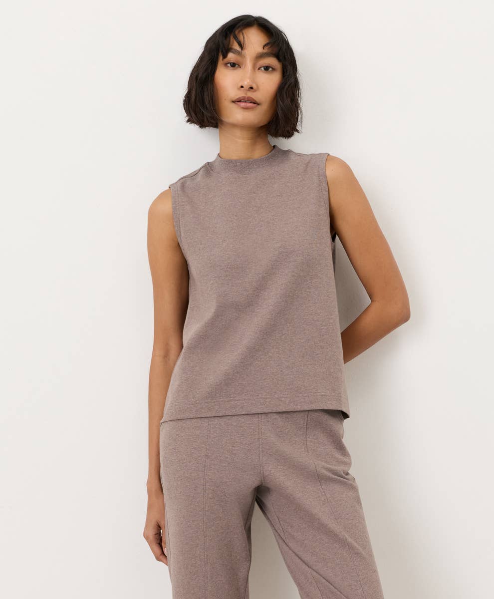 PACT Airplane Mock Neck Shell