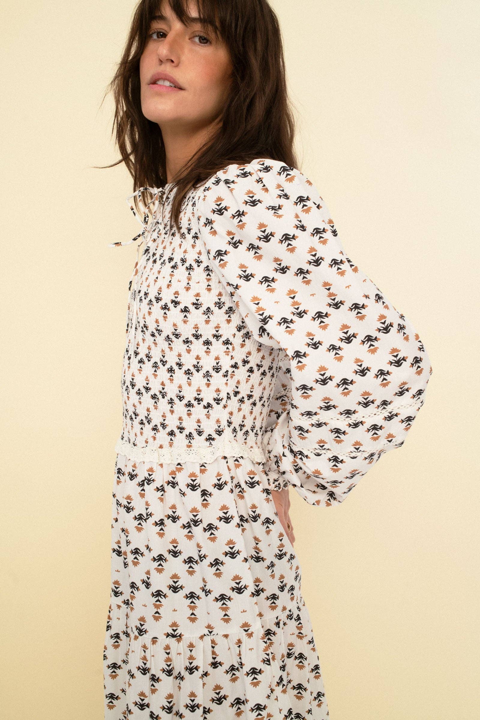 Sonmer Camila Dress – Ecru