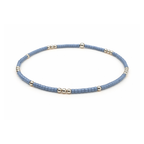 2mm Newport DENIM BLUE + Gold Filled Waterproof Bracelet