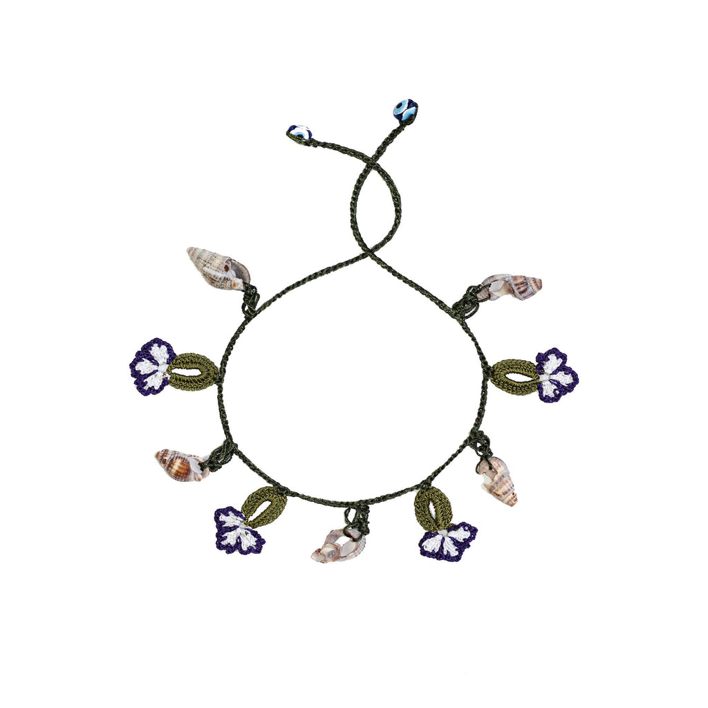 Pellew Shell Boho Chic Floral Anklet