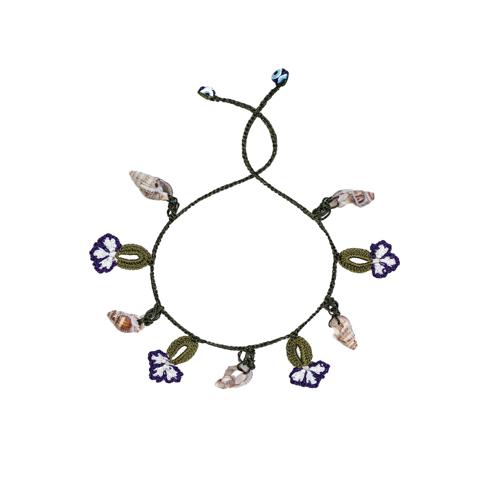 Pellew Shell Boho Chic Floral Anklet
