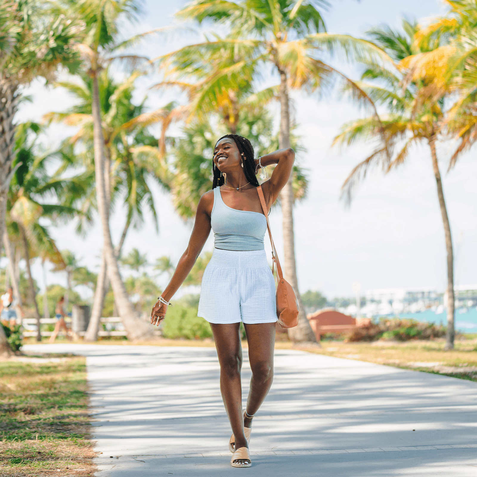Lotus and Luna White Cotton Shorts