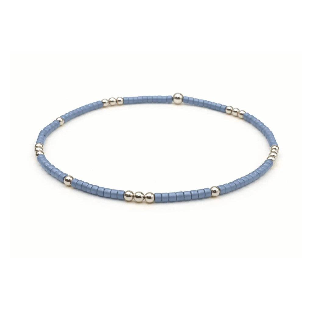 2mm Newport DENIM BLUE + Gold Filled Waterproof Bracelet