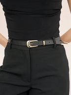 ETTIKA Saddle Belt Black Leather