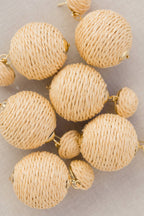 Natural Lido Pom Pom Statement Earrings St Armands Designs