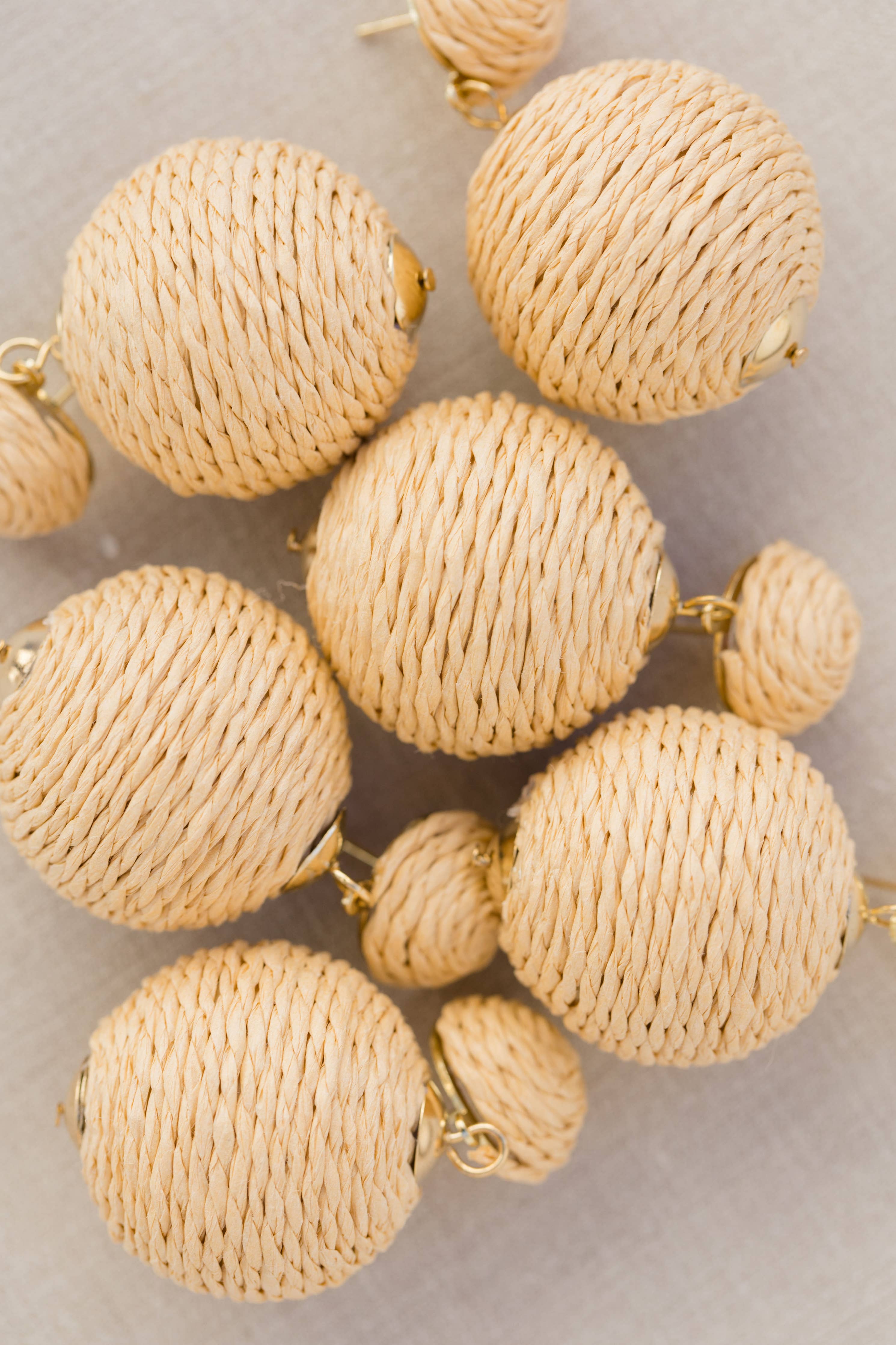 Natural Lido Pom Pom Statement Earrings St Armands Designs