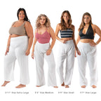 Lotus and Luna White Wide Leg Cotton Pants