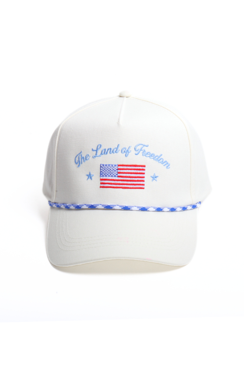 AMERICANA The Land of Freedom Flag Embroidered Hat