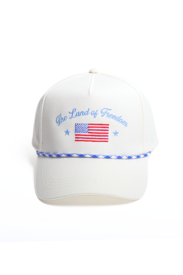 AMERICANA The Land of Freedom Flag Embroidered Hat