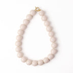 INK+ALLOY Large Resin Bead Necklace White