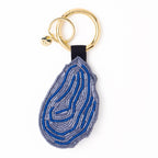 INK+ALLOY Riley Oyster Beaded Bag Charm Grey