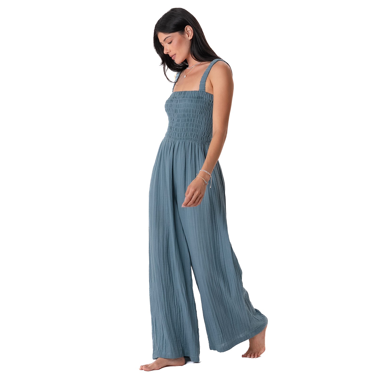 Lotus and Luna New Moon Blue Sundial Jumpsuit
