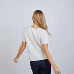 Celia Perfect Length Tee in Oyster - Short Sleeve