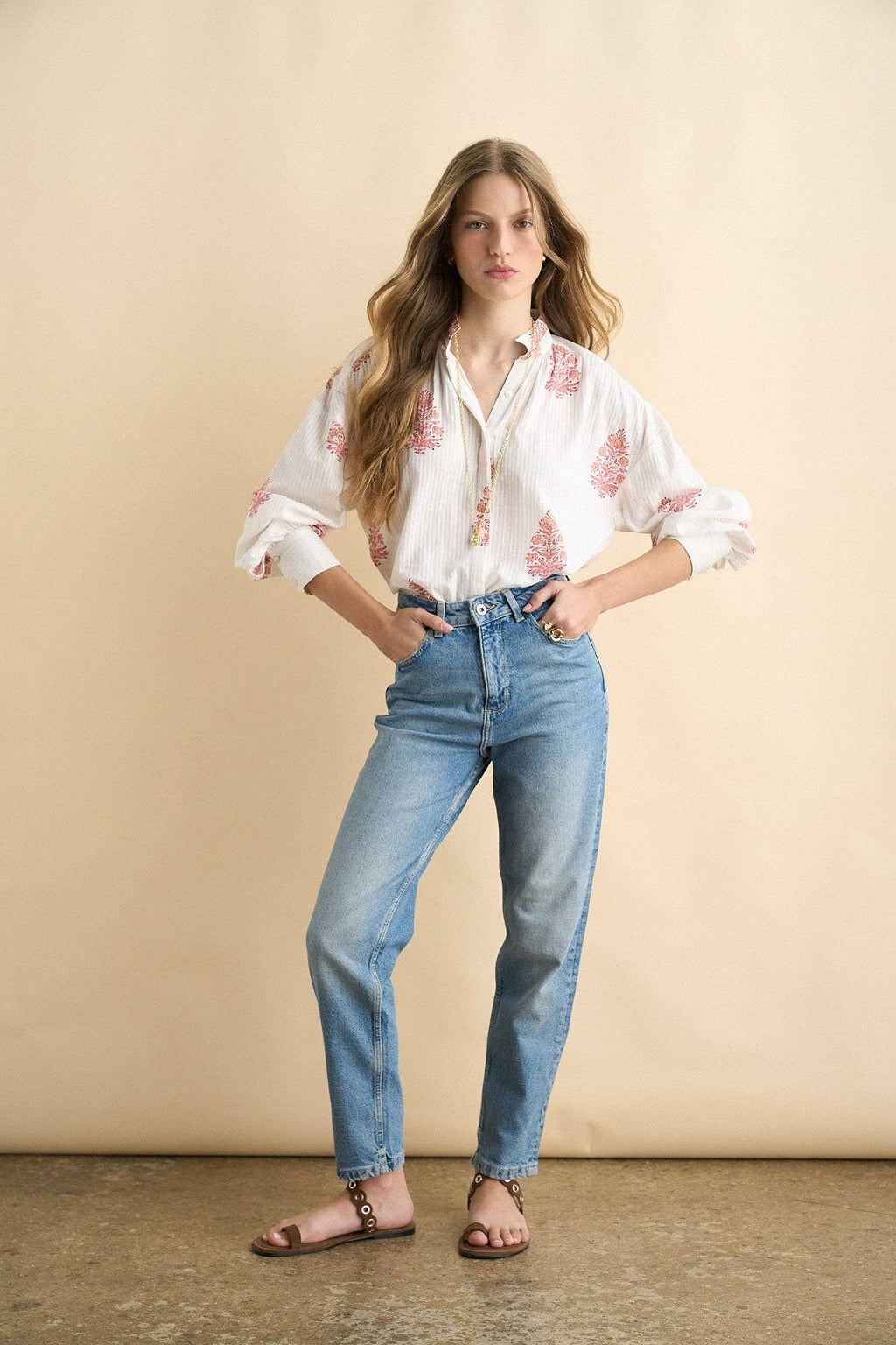 Sonmer Alexa Blouse White/Pink