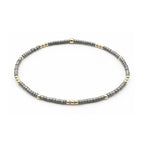 Newport PEWTER + Gold Filled Waterproof Bracelet