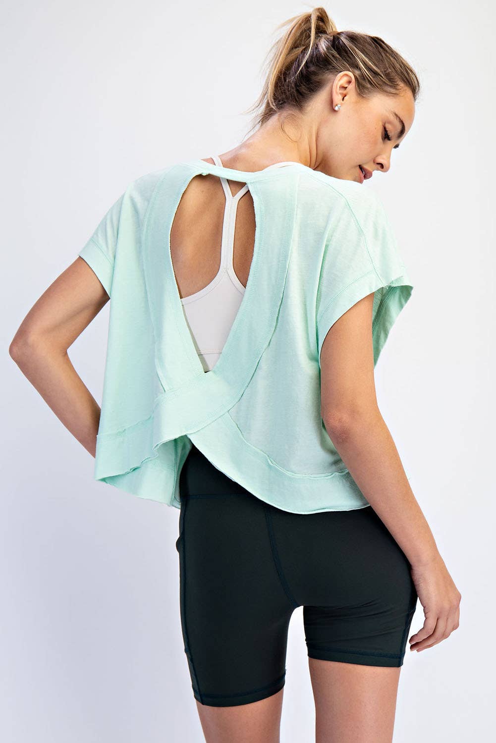 COTTON SLUB OPEN BACK TOP