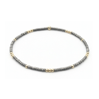 Newport PEWTER + Gold Filled Waterproof Bracelet
