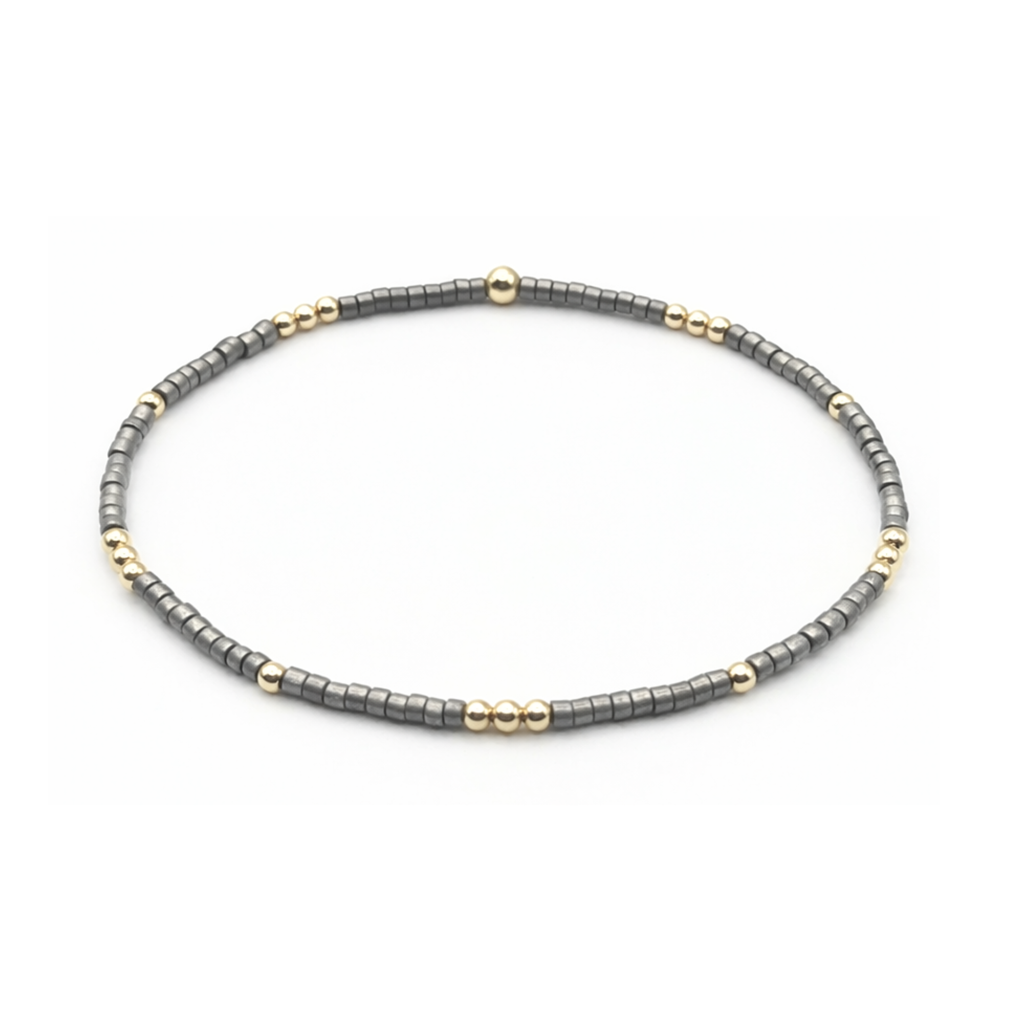 Newport PEWTER + Gold Filled Waterproof Bracelet