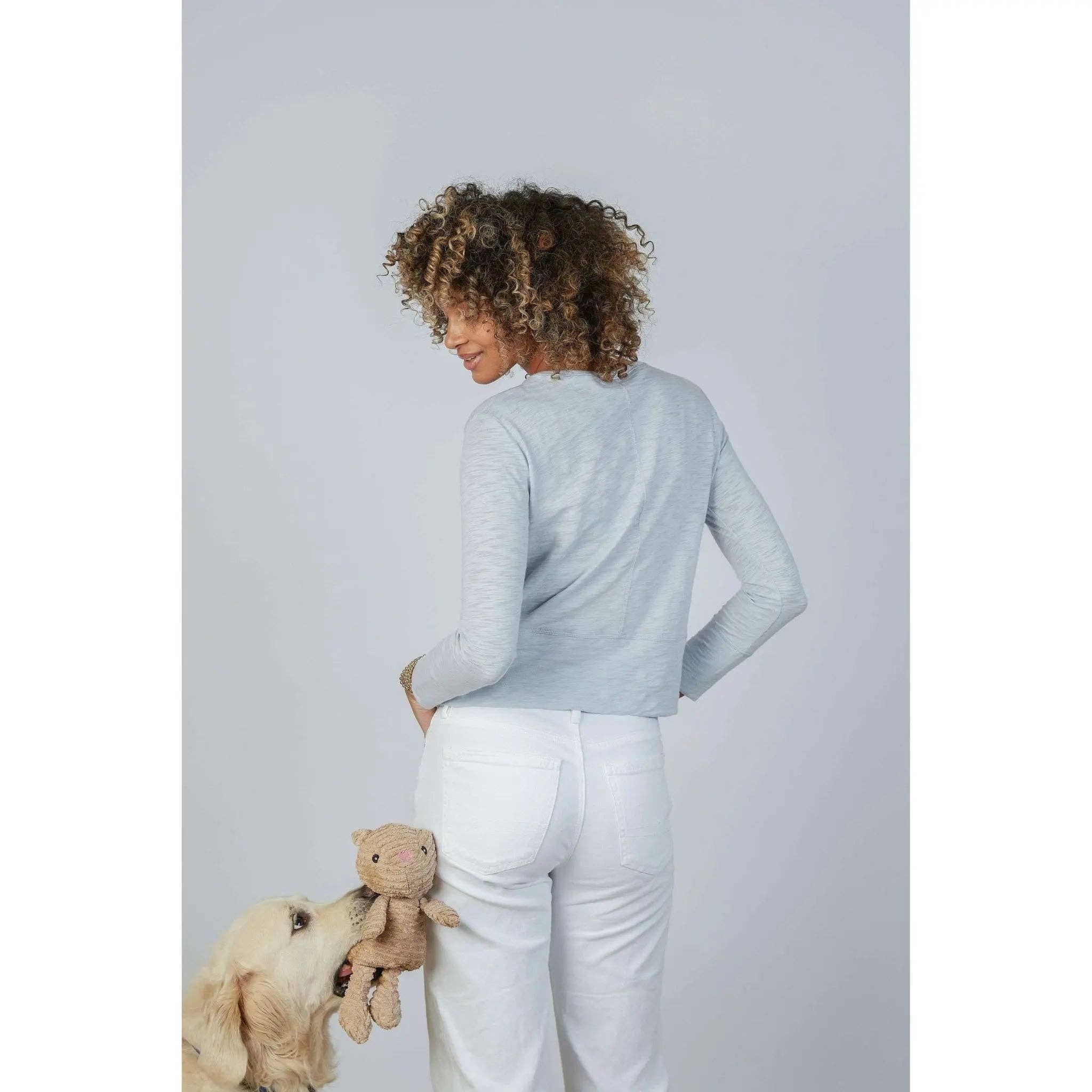Celia Perfect Length Tee in Arctic Blue - Long Sleeve