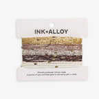 Ink+Alloy 18 Strand Luxe Beaded Stretch Bracelet Set Mixed Metallic
