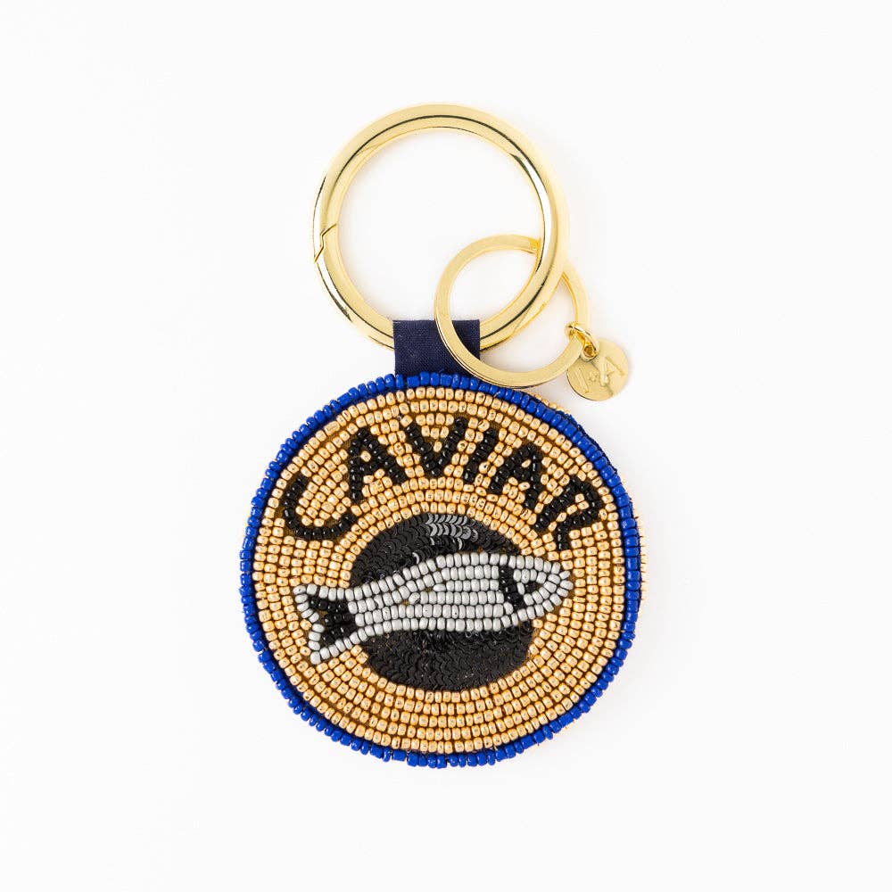 INK + ALLOY  Caviar Seed Bead Bag Charm/Key Ring