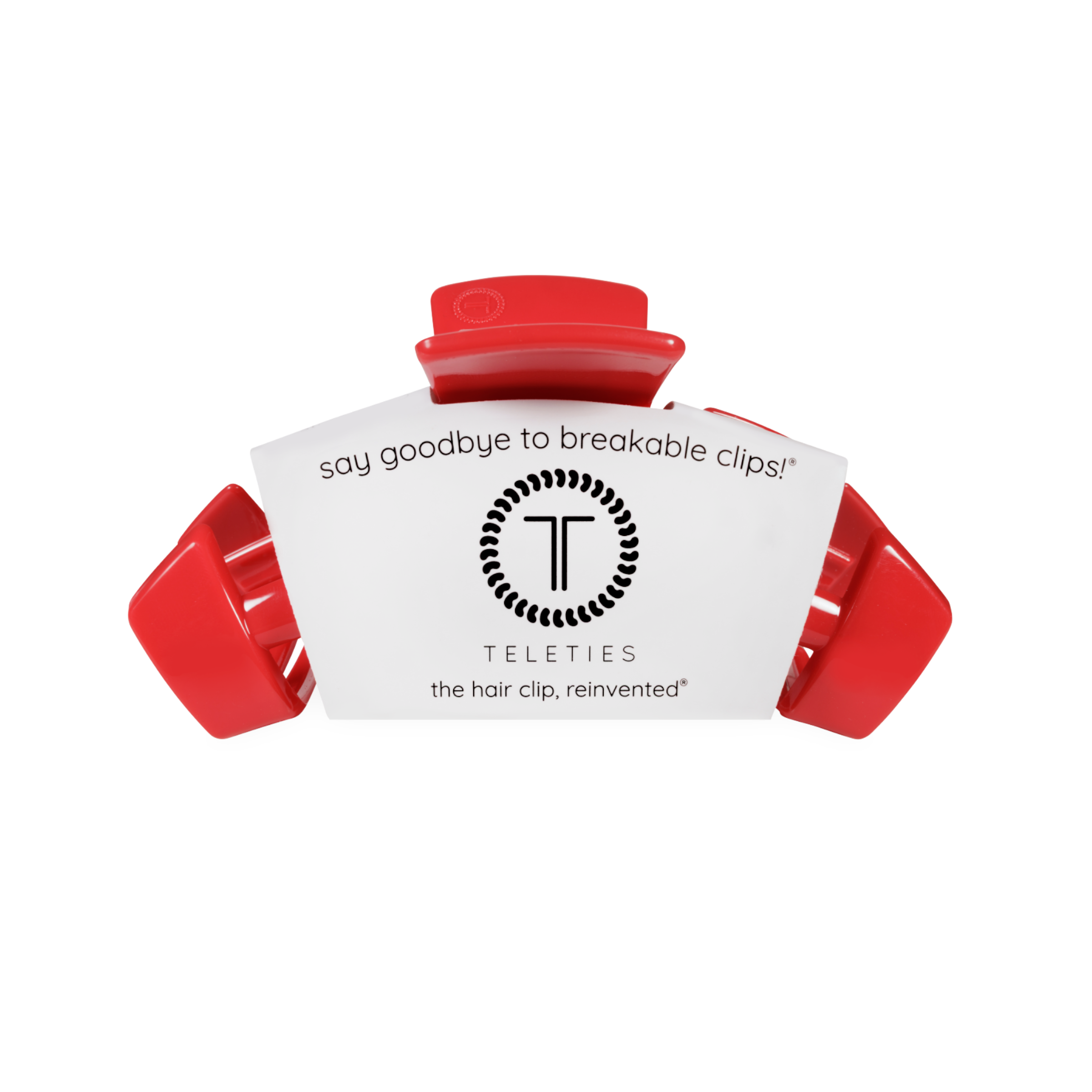 TELETIES Classic Hair Clip | Medium | USA Red