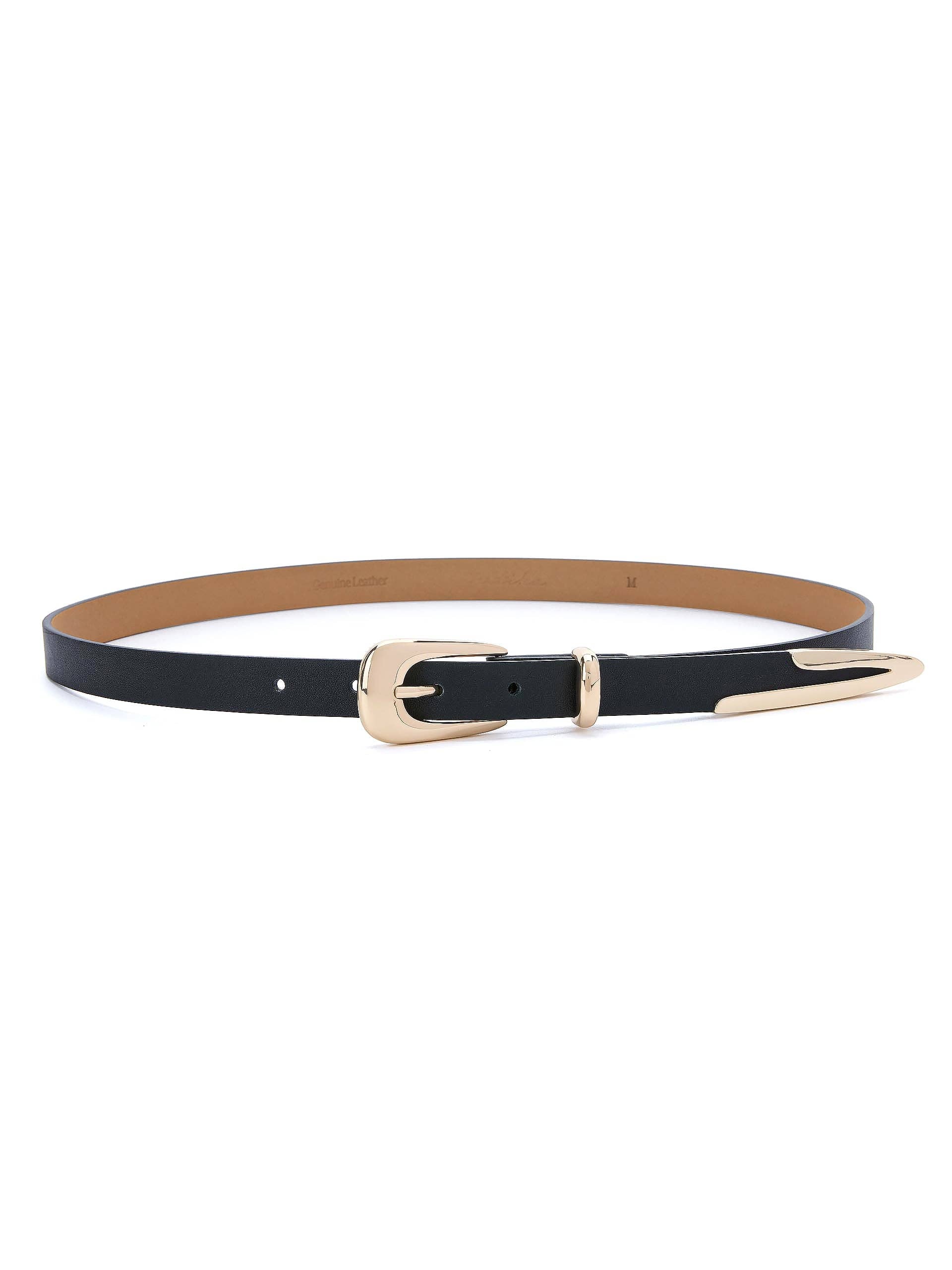 ETTIKA Saddle Belt Black Leather