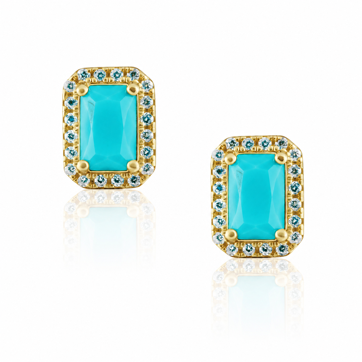 Sahira Nora Turquoise Stud Earrings