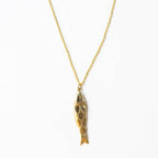 INK+ALLOY Fish Dimensional Necklace Brass