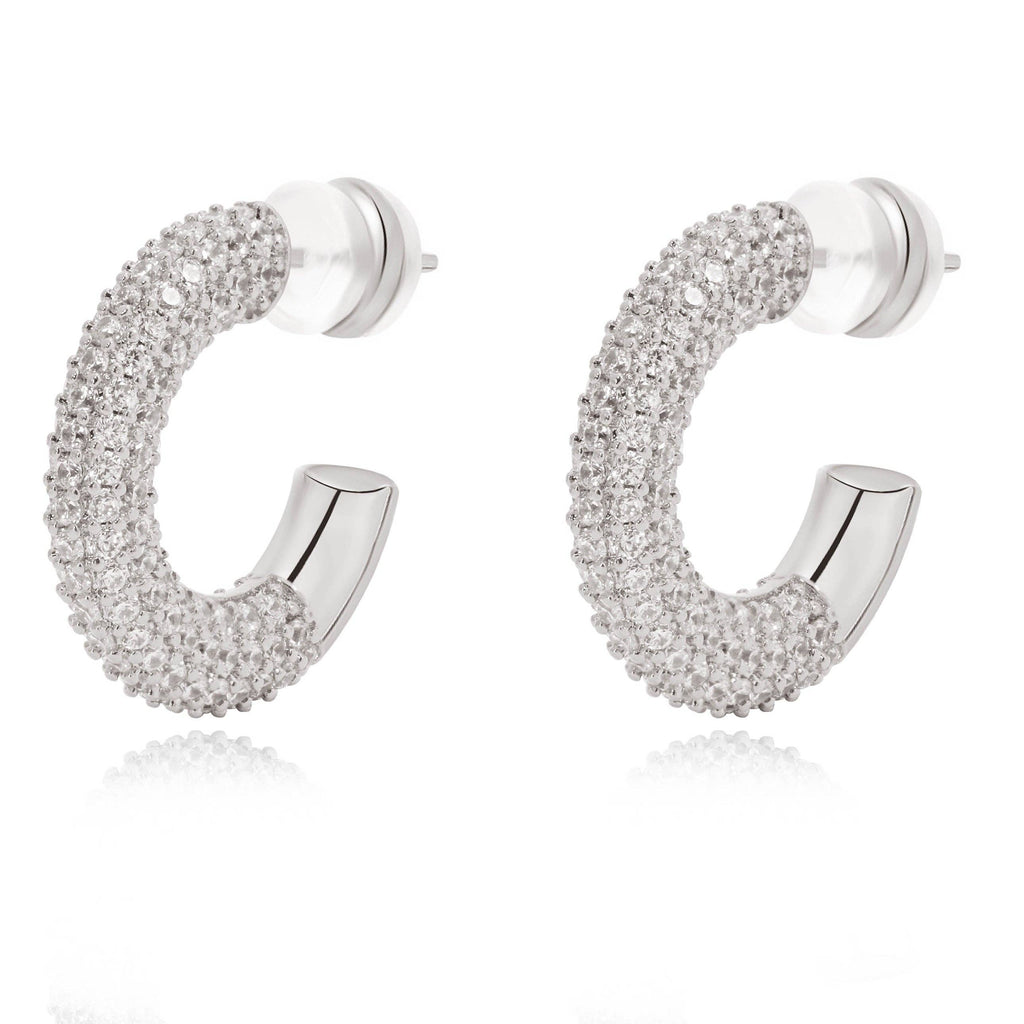 Demi Pave Hoops Sahira Jewelry Design