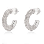 Demi Pave Hoops Sahira Jewelry Design