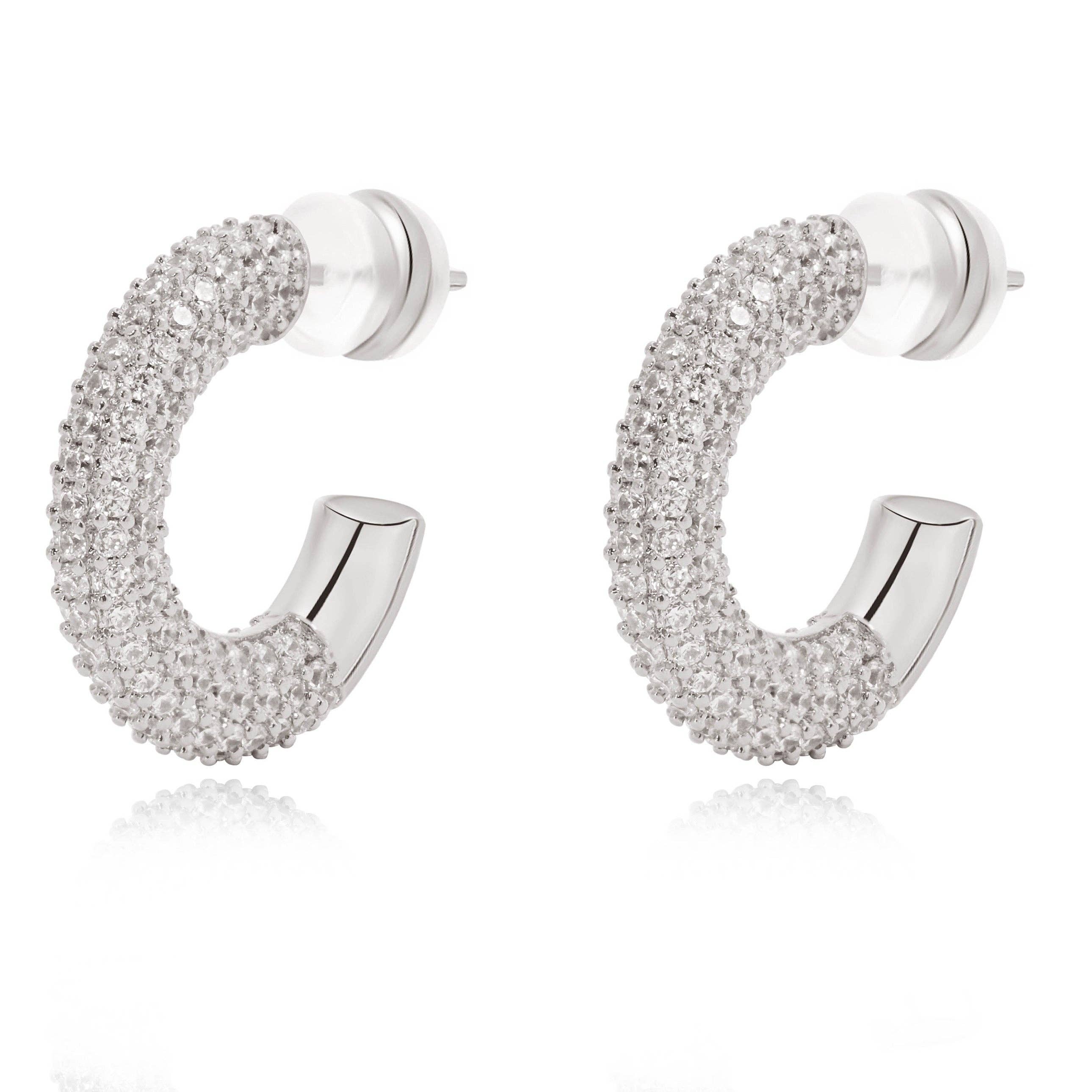 Demi Pave Hoops Sahira Jewelry Design