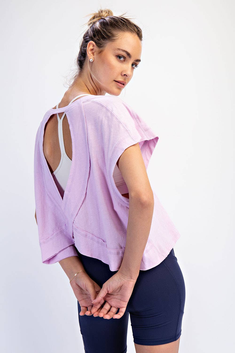 COTTON SLUB OPEN BACK TOP