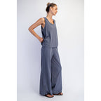 COTTON SLUB LAID-BACK CHIC SET