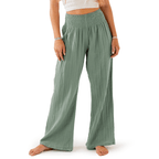 Lotus and Luna Sage Wide Leg Cotton Pants