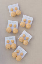Natural Lido Pom Pom Statement Earrings St Armands Designs