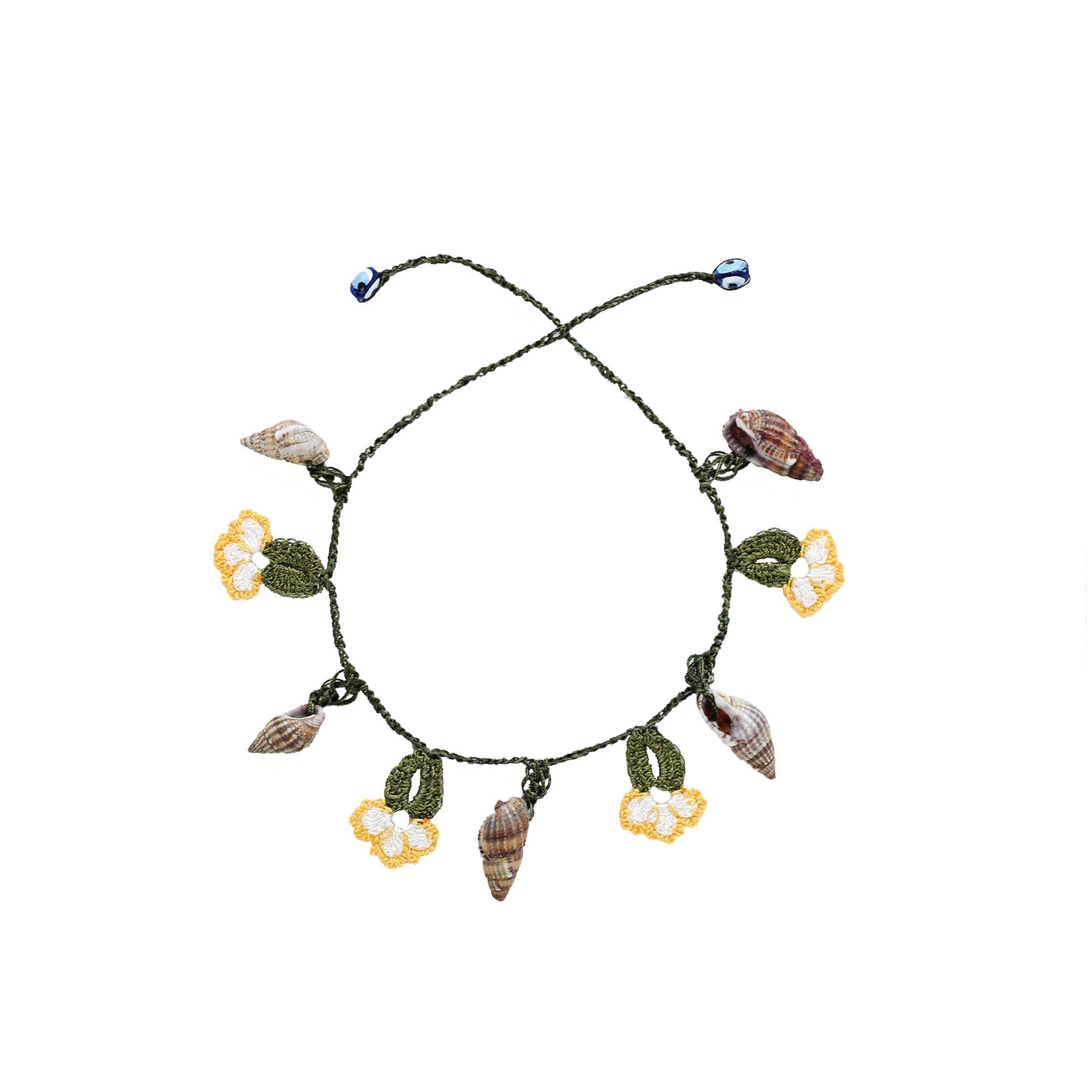 Pellew Shell Boho Chic Floral Anklet