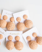 Natural Lido Pom Pom Statement Earrings St Armands Designs