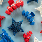 TELETIES Classic Hair Clip | Medium | USA Blue