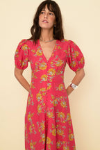 Poppy dress coral
