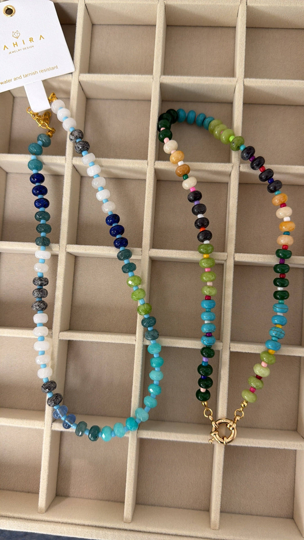 Sahira Seamoss Beaded Toggle Necklace