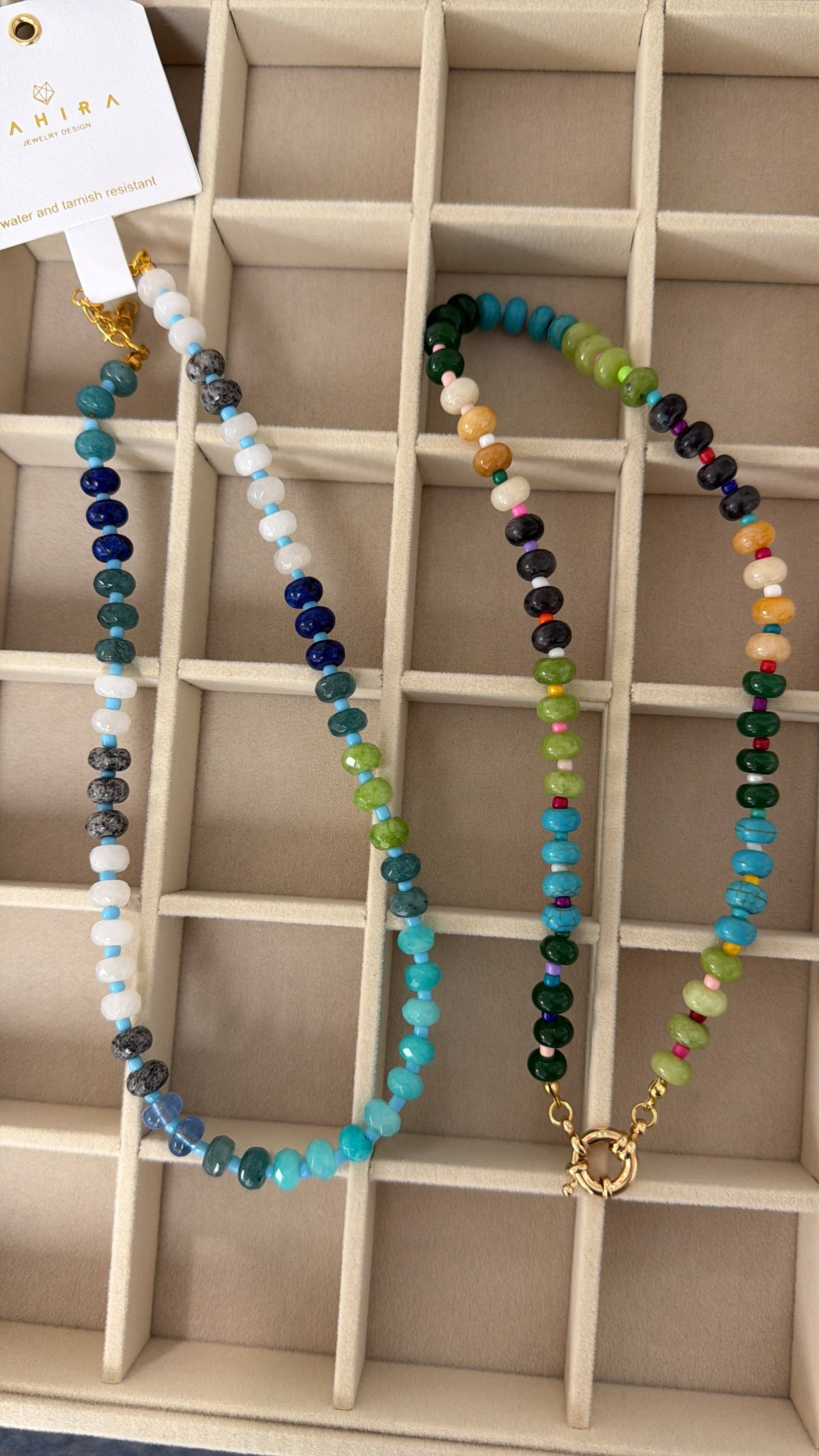 Sahira Seamoss Beaded Toggle Necklace